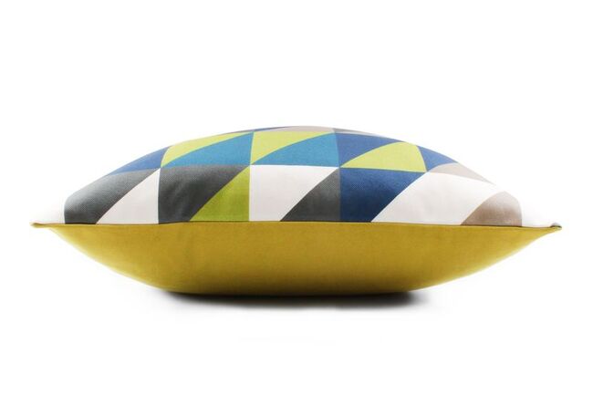 poduszka dekoracyjna Triangles White, Blue, Green 45x45cm