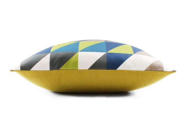 poduszka dekoracyjna Triangles White, Blue, Green 45x45cm