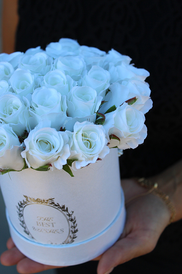 kompozycja kwiatowa / bukiet Flowerbox Kalena, 1szt. wys.18cm