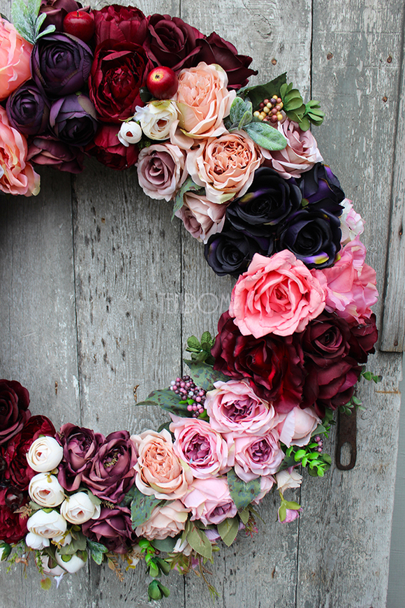 England, elegancki wianek na drzwi, śr.68cm