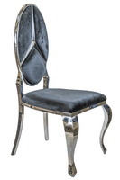 krzesło velvetowe Glamour Talenzo Black wym.50x51x108cm