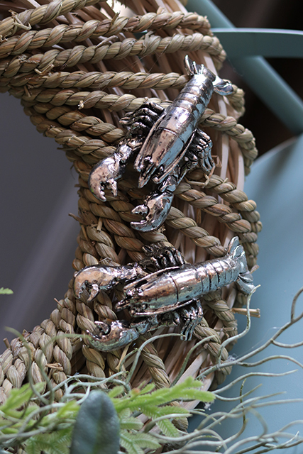 atrakcyjny marynistyczny wianek Homary, śr.38cm 