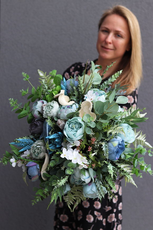 flowerbox Marynistyczny w stylowym niebieskim pudełku, wym.40x50cm