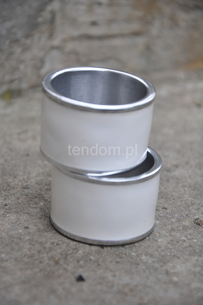 aluminiowe obrączki na serwetki Glamour White, 6szt.