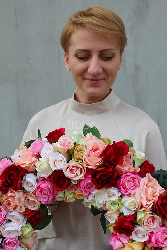 piękny wianek / wieniec na drzwi / stroik Exclusive Roses, śr.56cm