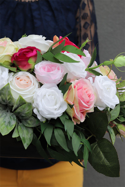 bajeczna kompozycja kwiatowa, Estella Piano, wym.25x44cm