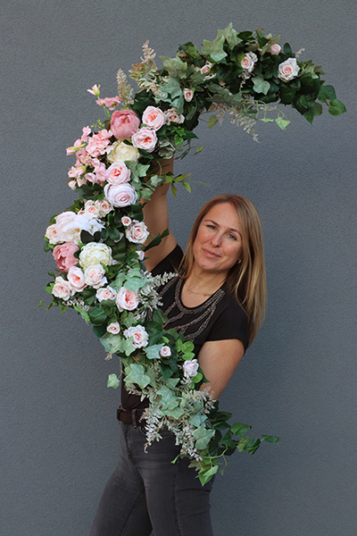 Beatrycze, komplet wiosennych dekoracji - girlanda&kompozycja