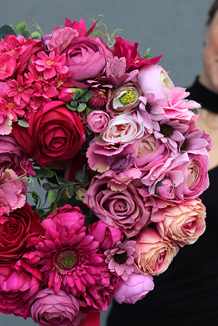 Amanita, wianek na drzwi w intensywnych barwach, śr.40cm  