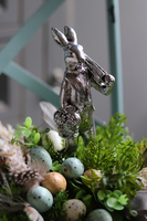 kompozycja / stroik wielkanocny, Zajączek, wys.26cm