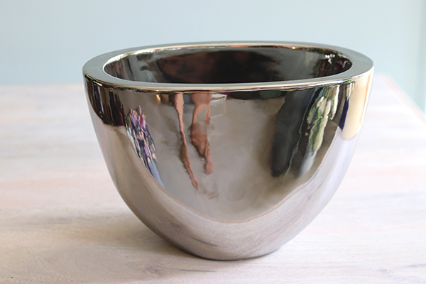 Cinderella Silver donica owalna glamour, srebrna, 27x15x18cm