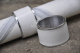 aluminiowe obrączki na serwetki Glamour White, 6szt.