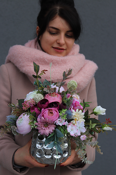 Carmen, komplet wiosennych dekoracji - wianek, girlanda&kompozycja  