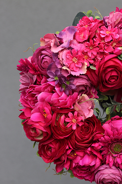 Amanita, wianek na drzwi w intensywnych barwach, śr.40cm  