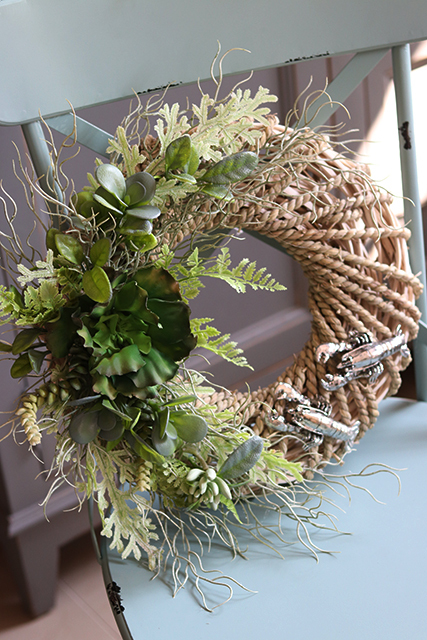 atrakcyjny marynistyczny wianek Homary, śr.38cm 