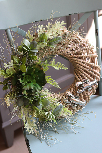 atrakcyjny marynistyczny wianek Homary, śr.38cm 