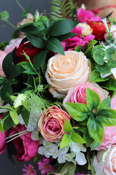 Janina Letnia Fantazja, kompozycja kwiatowa nagrobna, wys.35, rozp.55cm 