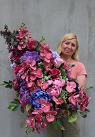 Mystery Pink wiązanka / dekoracja nagrobna, wym.88cm