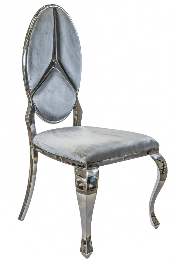 krzesło velvetowe Glamour Talenzo Grey wym.​​50x51x108cm