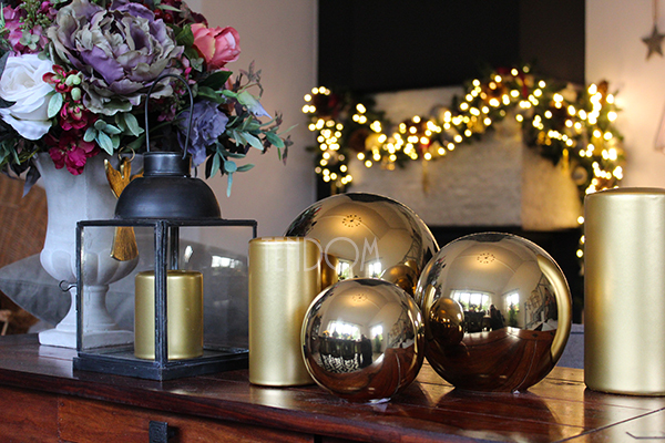 kula dekoracyjna ceramiczna Gold śr.6cm