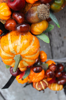 efektowny wianek Jesienne Dynie z Chilli, śr.33cm 