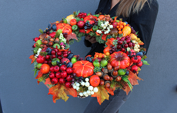 Autumn Premium, dekoracyjny wianek na drzwi, śr.44cm