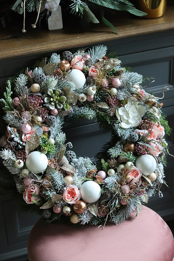 Poranne Mgły, wianek świąteczny, wym.48cm