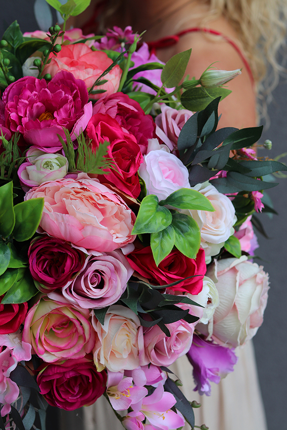 Janina Letnia Fantazja, kompozycja kwiatowa nagrobna, wys.35, rozp.55cm 