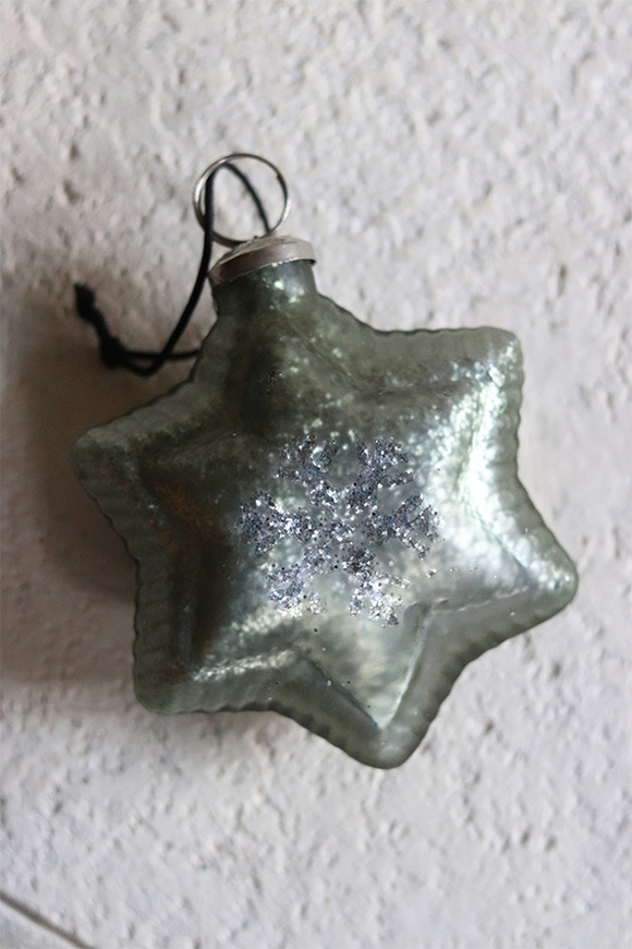 Christmas Star, zielona bombka-gwiazdka, śr.10cm