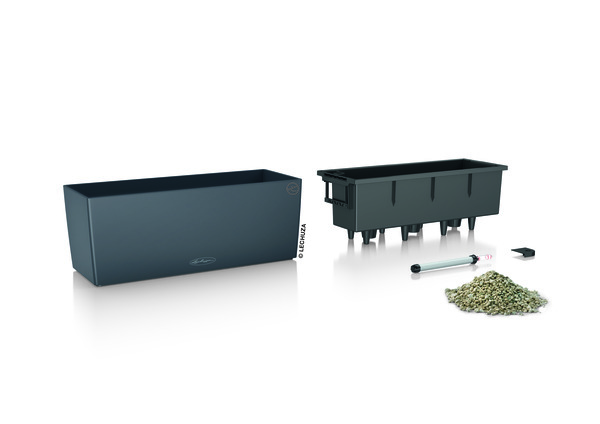 Balconera, elegancka donica z nawadnianiem, szara, dł.50cm