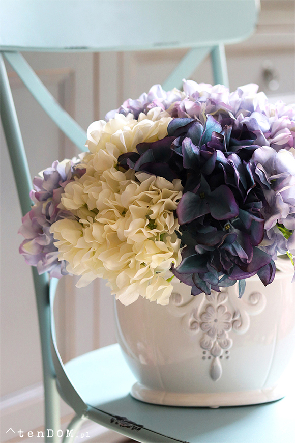 bajeczna kompozycja z hortensji, Karenita, wys.30x33cm