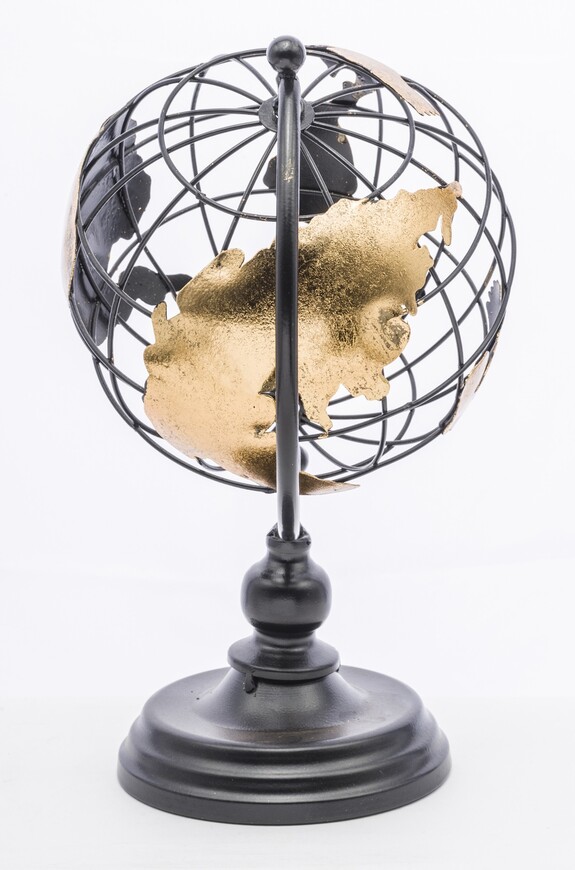 Dionis, metalowy globus, wys.32cm