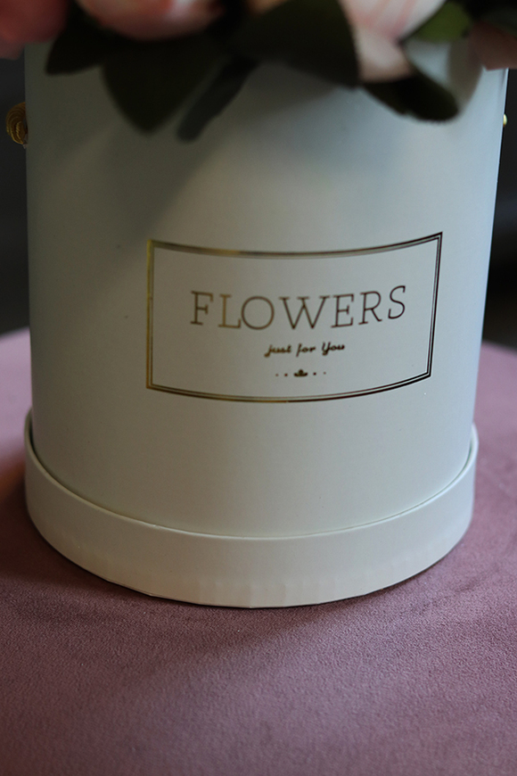 Gucciano Sulina, flowerbox z różowymi kwiatami, wys.25cm