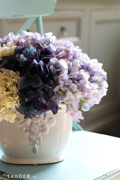 bajeczna kompozycja z hortensji, Karenita, wys.30x33cm