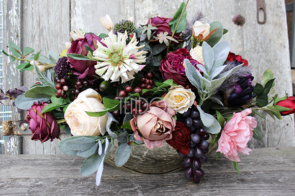 bukiet / kwiatowa kompozycja England Gold większa, wys.37cm