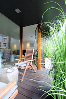 kompozycja Trawy Anna w białej donicy,  wys.160cm 