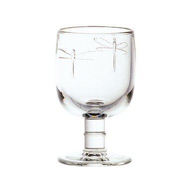 OD RĘKI Libellules 6 białych kielichów La Rochere wys.13.5cm