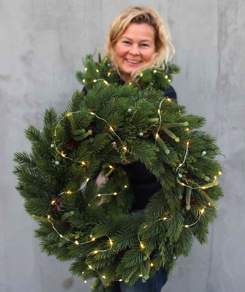 Naturalne Święta, bożonarodzeniowy wianek na drzwi, śr.48cm