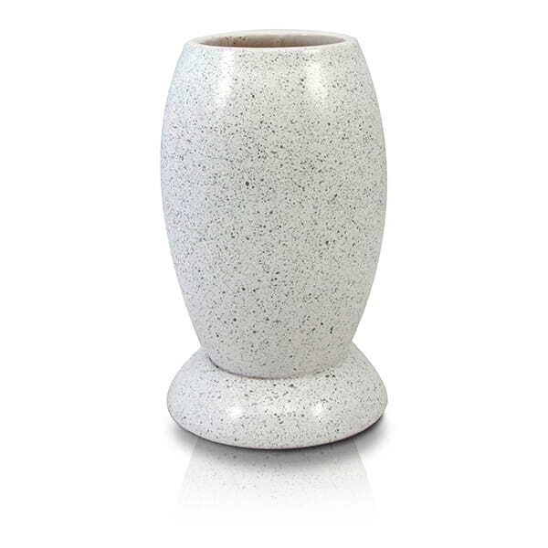 Anmari White, ceramiczny wazon nagrobny, wym.22x13cm