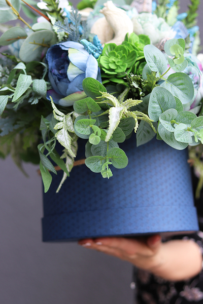 flowerbox Marynistyczny w stylowym niebieskim pudełku, wym.40x50cm