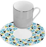 Geometric Colour, lustrzana filiżanka do espresso ze spodkiem E