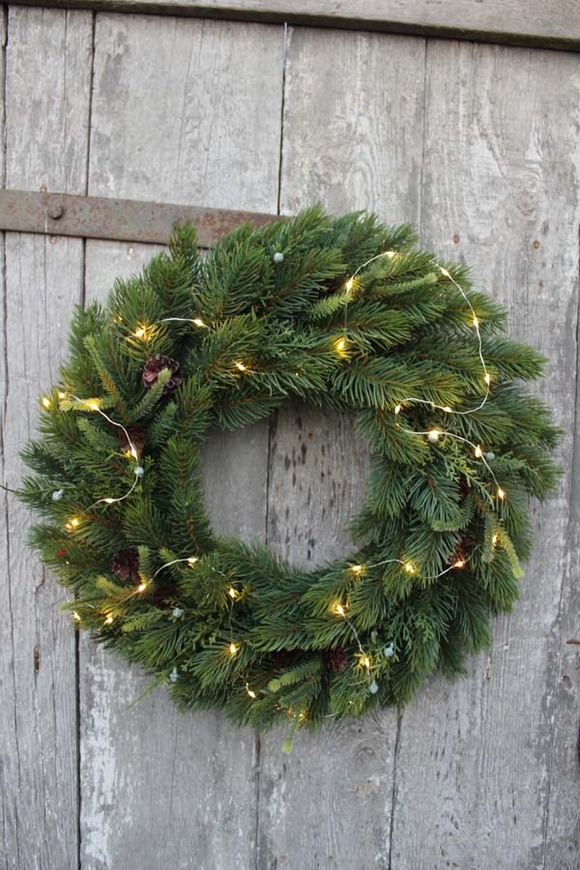 Naturalne Święta, bożonarodzeniowy wianek na drzwi, śr.48cm