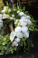 elegancki wieniec / wiązanka nagrobna, Zielone Marzenie II, śr.66cm 