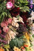 barwna jednostronna ściana kwiatowa, Autumn Fall, wym.100x100cm 