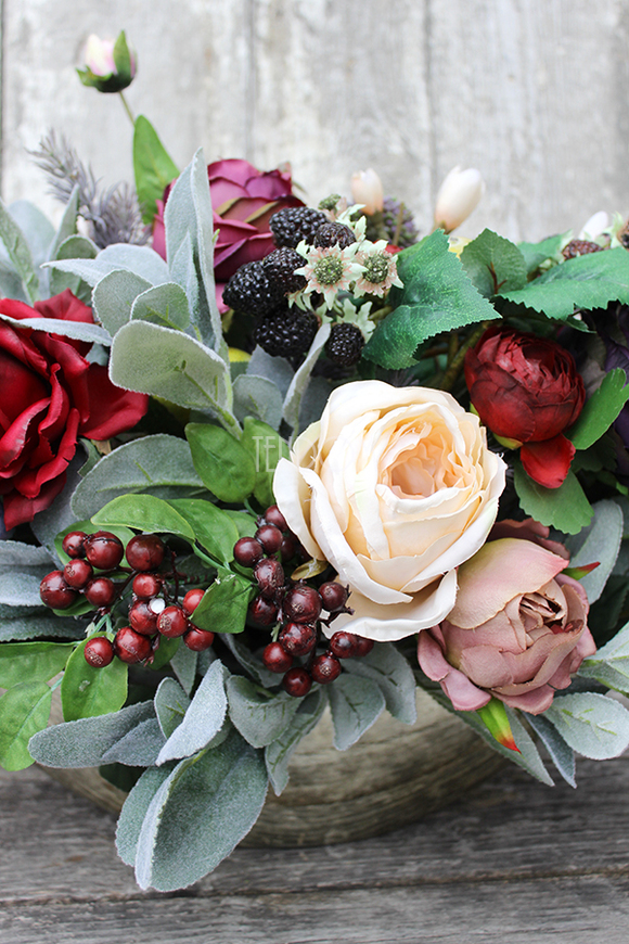 bukiet / kwiatowa kompozycja England Gold większa, wys.37cm