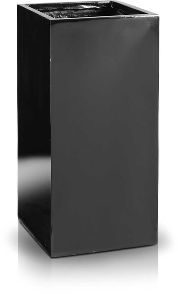 Fiberglass Fiber donica Square Black 28x60cm