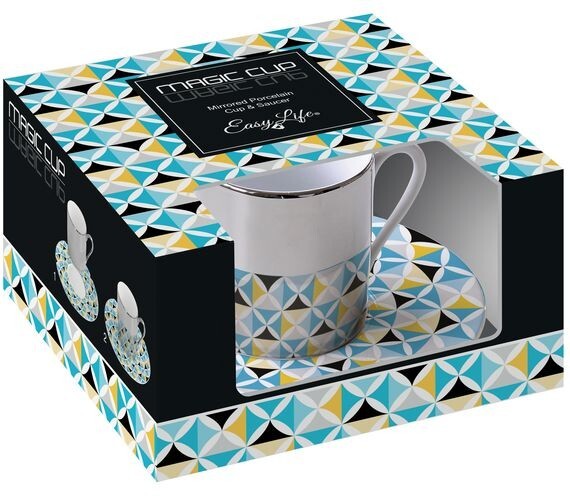 Geometric Colour, lustrzana filiżanka do espresso ze spodkiem E