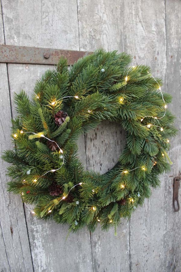 Naturalne Święta, bożonarodzeniowy wianek na drzwi, śr.48cm