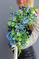 Jagody, wianek na drzwi z niebieskimi akcentami, śr.30cm 