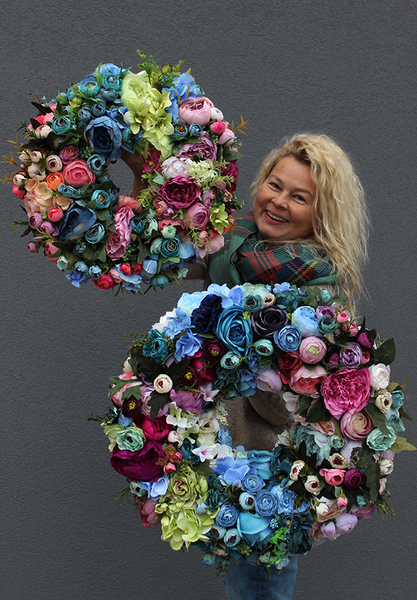 Caryca Katarzyna, duży wianek na drzwi, śr.55cm 