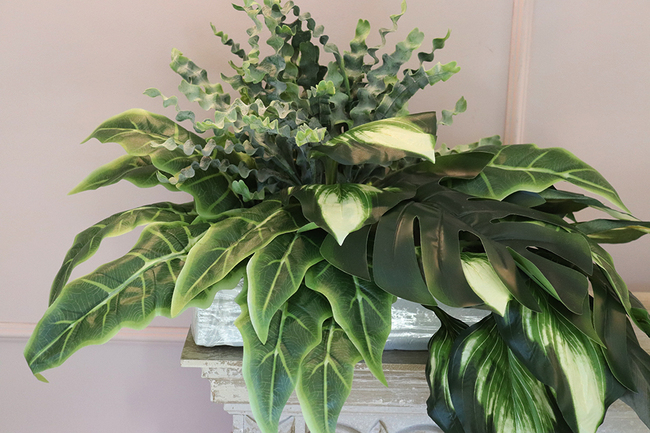 kompozycja ze sztucznych zielonych roślin Morella, wym.40x55x80cm